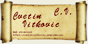 Cvetin Vitković vizit kartica